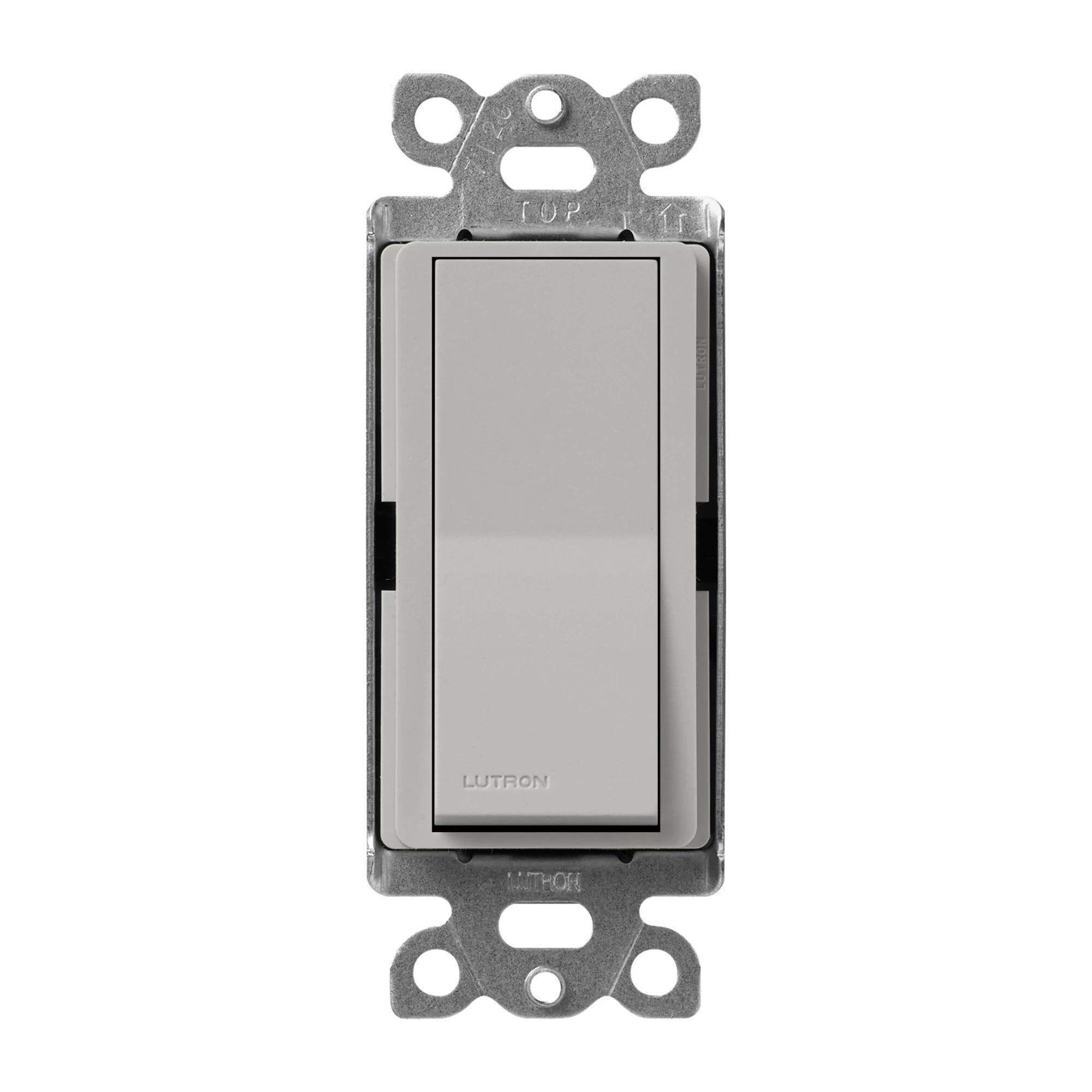 Lutron Claro 15 Amp, Single-Pole On/Off Rocker Switch, Pebble
