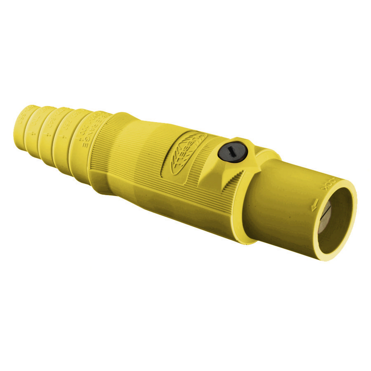 Heavy Duty Products, Single Pole Devices, Industrial Grade, Male, Plug, 300A 600V AC/DC, Single Conductor, Double Set Screws, Yellow