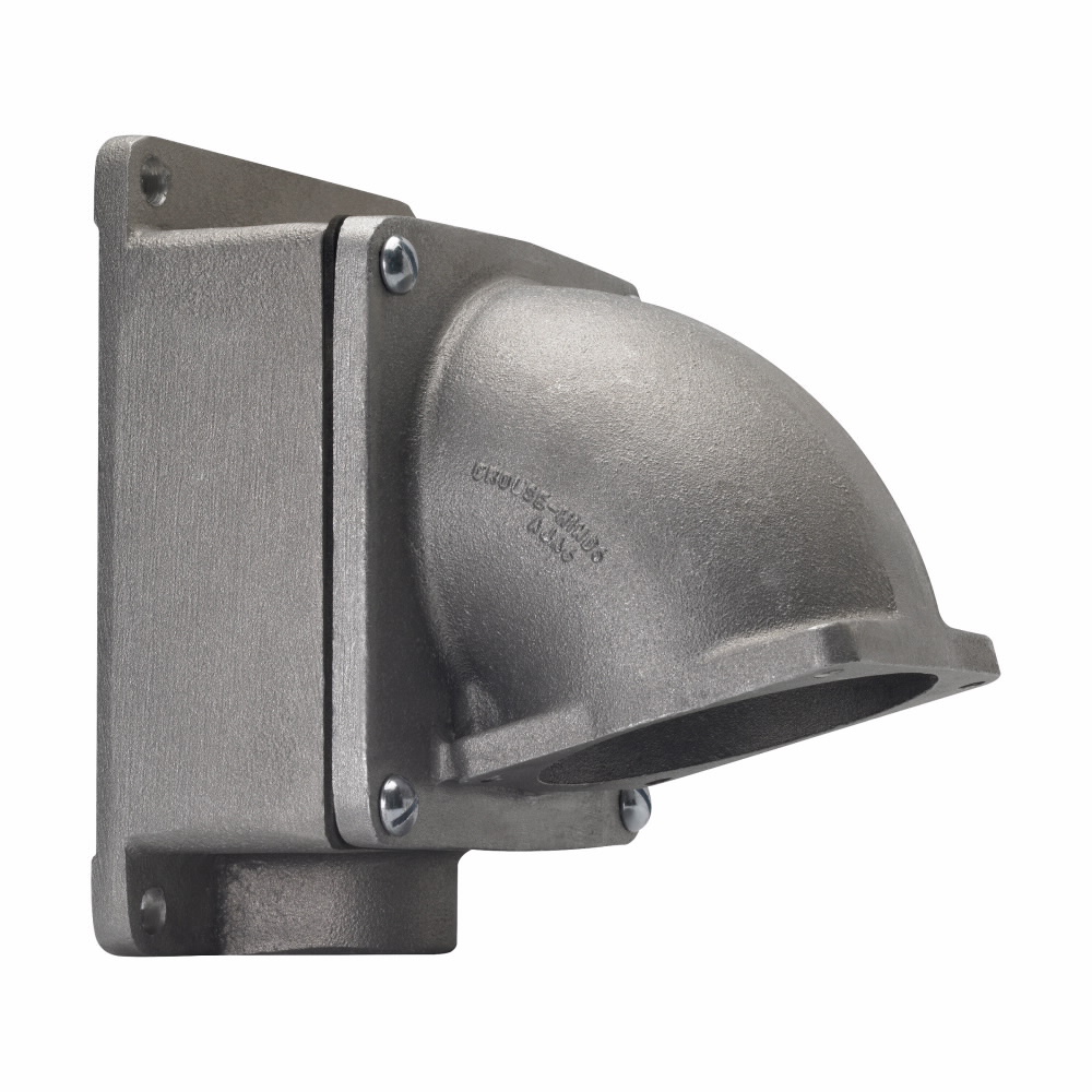 Eaton Crouse-Hinds series AJ back box, 60A/100A/150A, One hub, Cast aluminum, 1", 1-1/4" or 1-1/2"