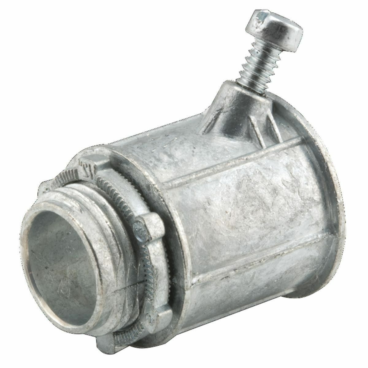 Chase Liquidtight Steel Cord Connector, Straight, 1/2 Inch, Cord Range 0.250 to 0.375 Inch