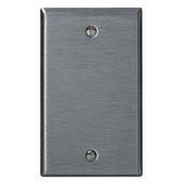 1-Gang, 1-Box Mount Stainless Steel, Midway Size Wallplate, Stainless Steel