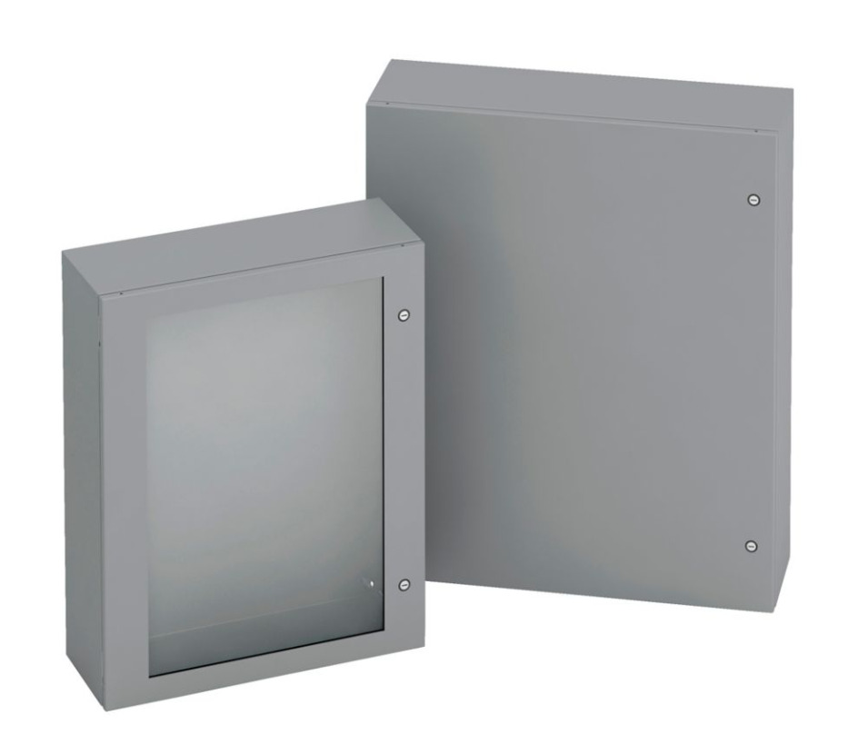303012-SD Premier 1-Solid Door Slotted Electrical Enclosure, 30 in W x 12 in D x 30 in H, NEMA 4/12 NEMA Rating, Carbon Steel