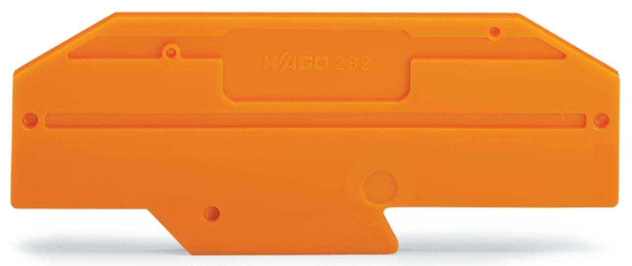End plate; 2 mm thick; gray