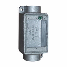 Eaton Crouse-Hinds series Condulet FS device box, Shallow, Malleable iron, Single-gang, C shape, 1/2"