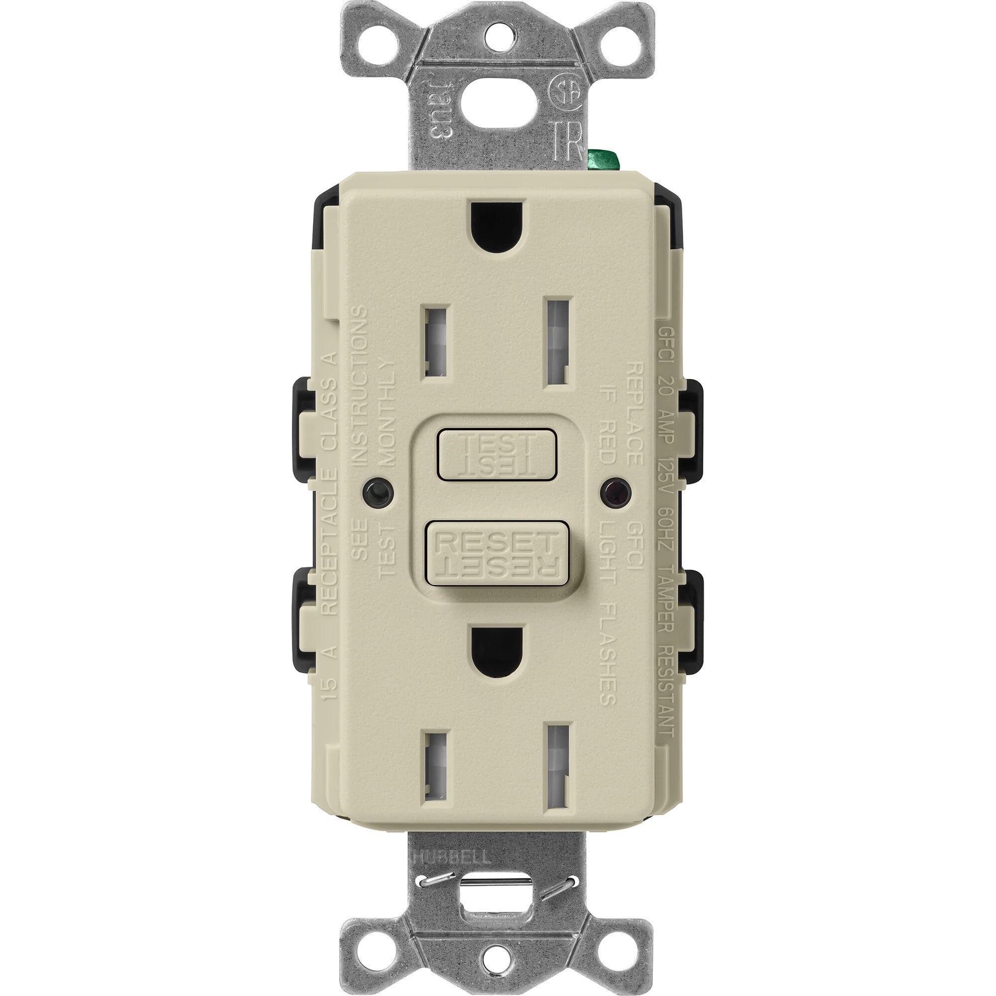Lutron Claro Tamper-Resistant GFCI Duplex Receptacle, 15-Amp, Clay