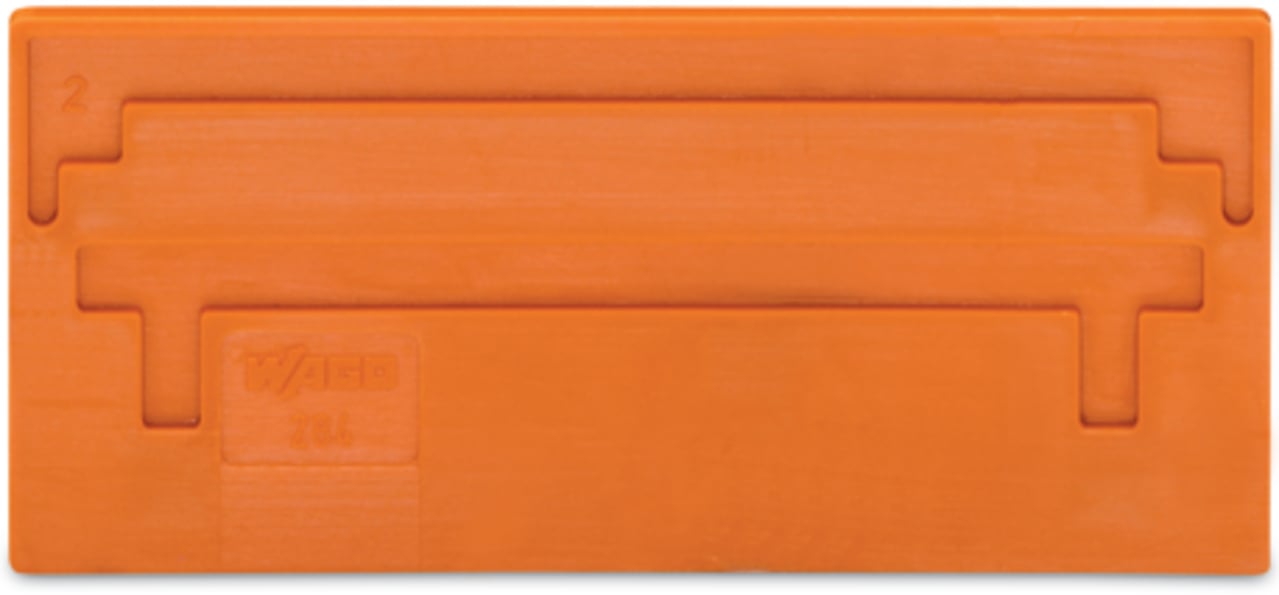 Separator plate; 2 mm thick; oversized; orange