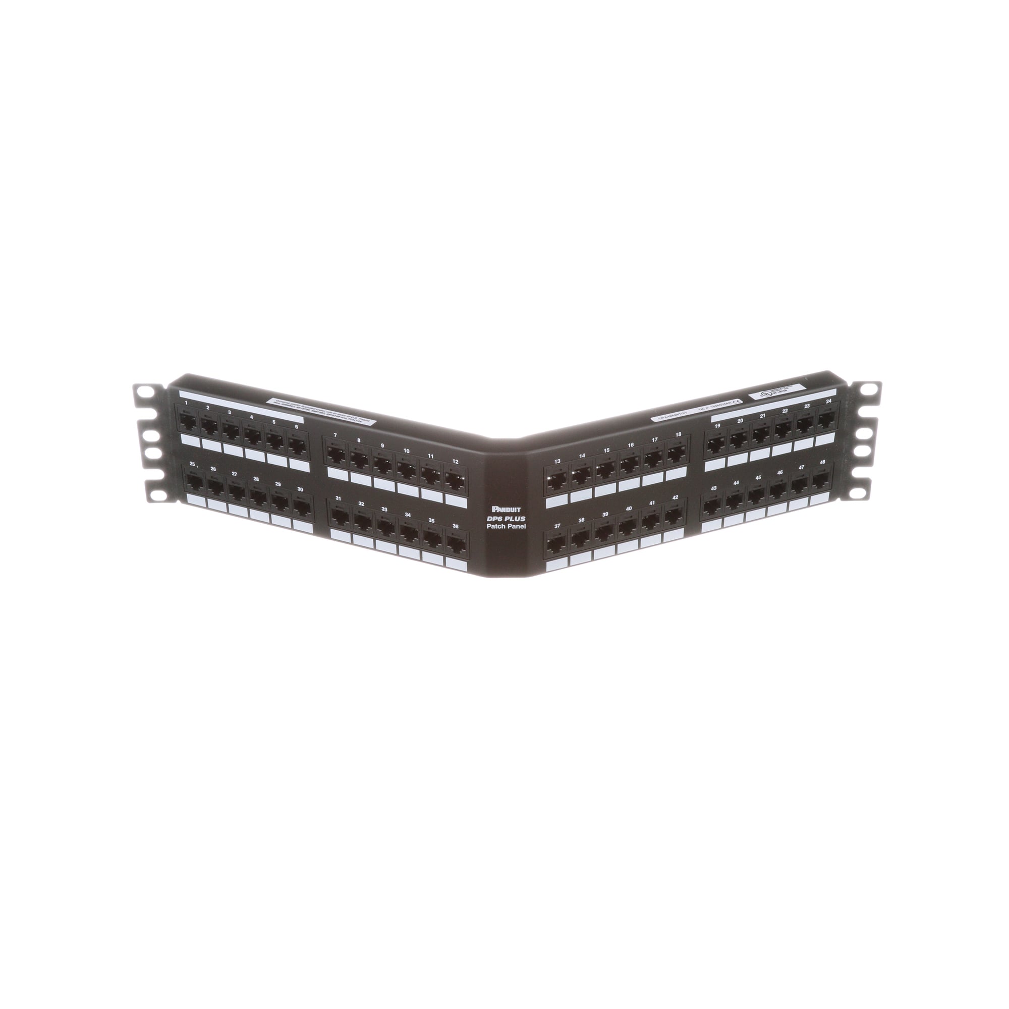 Punchdown Patch Panel, Cat 6, Angled, 48