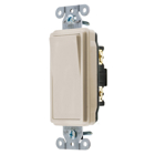 Switches and Lighting Control, Decorator Switch, Specification Grade, Double Pole, 20A 120/277V AC, Back and Side Wired, Light Almond