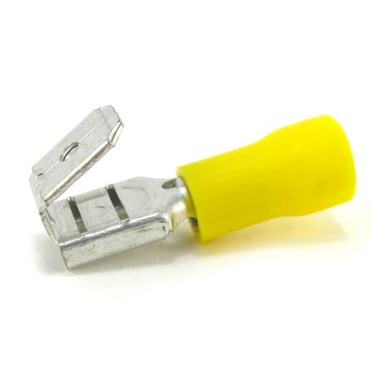 Insulated Vinyl Piggy Back - 250 Series Disconnects for Wire Range 12-10, Yellow