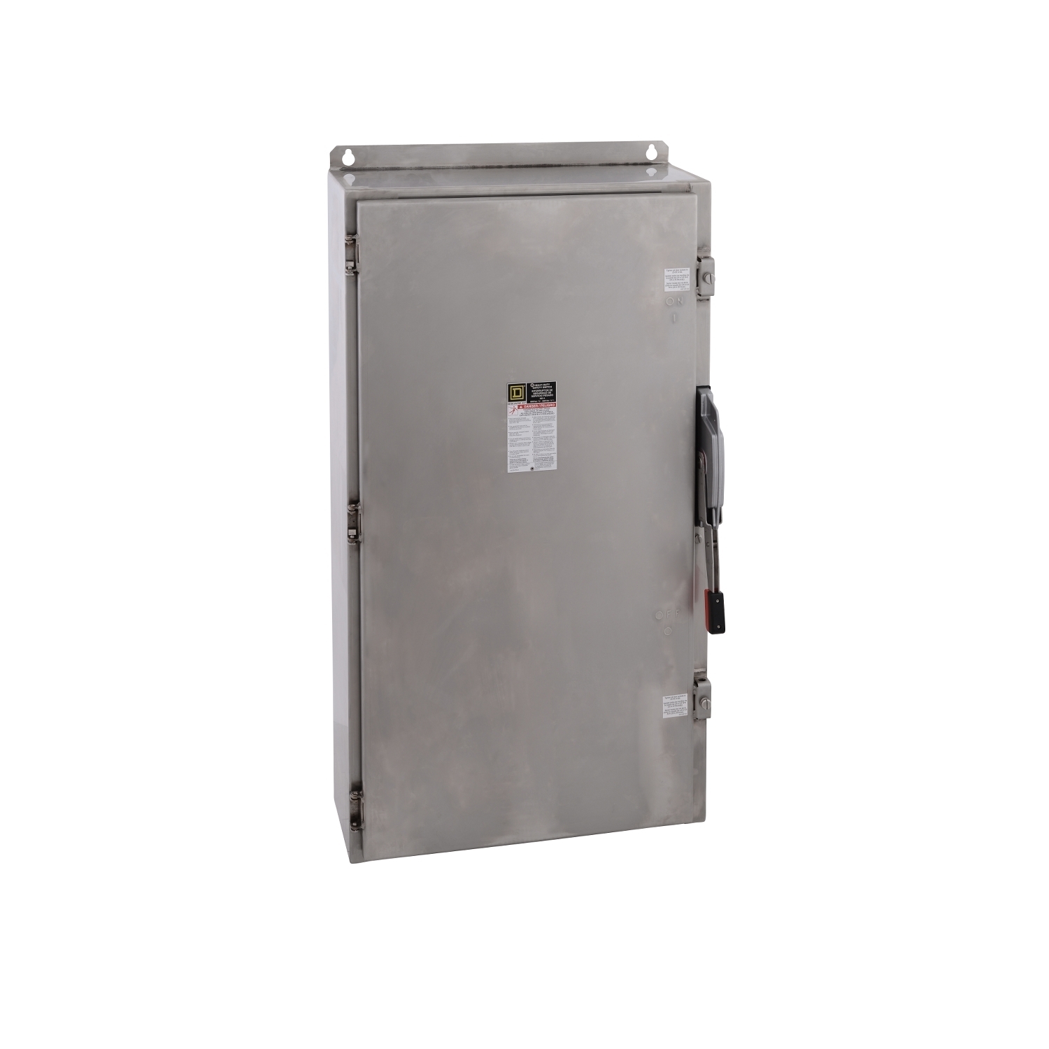 Safety switch, heavy duty, fusible, 600A, 3 pole, 500hp, 600VAC/600 NDC, NEMA 4, 4X, 5, 316 steel,