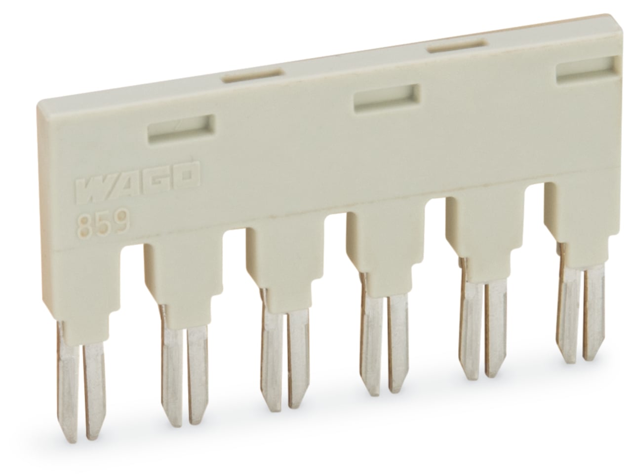 Jumper; for jumper slot; 6-way; insulated; light gray