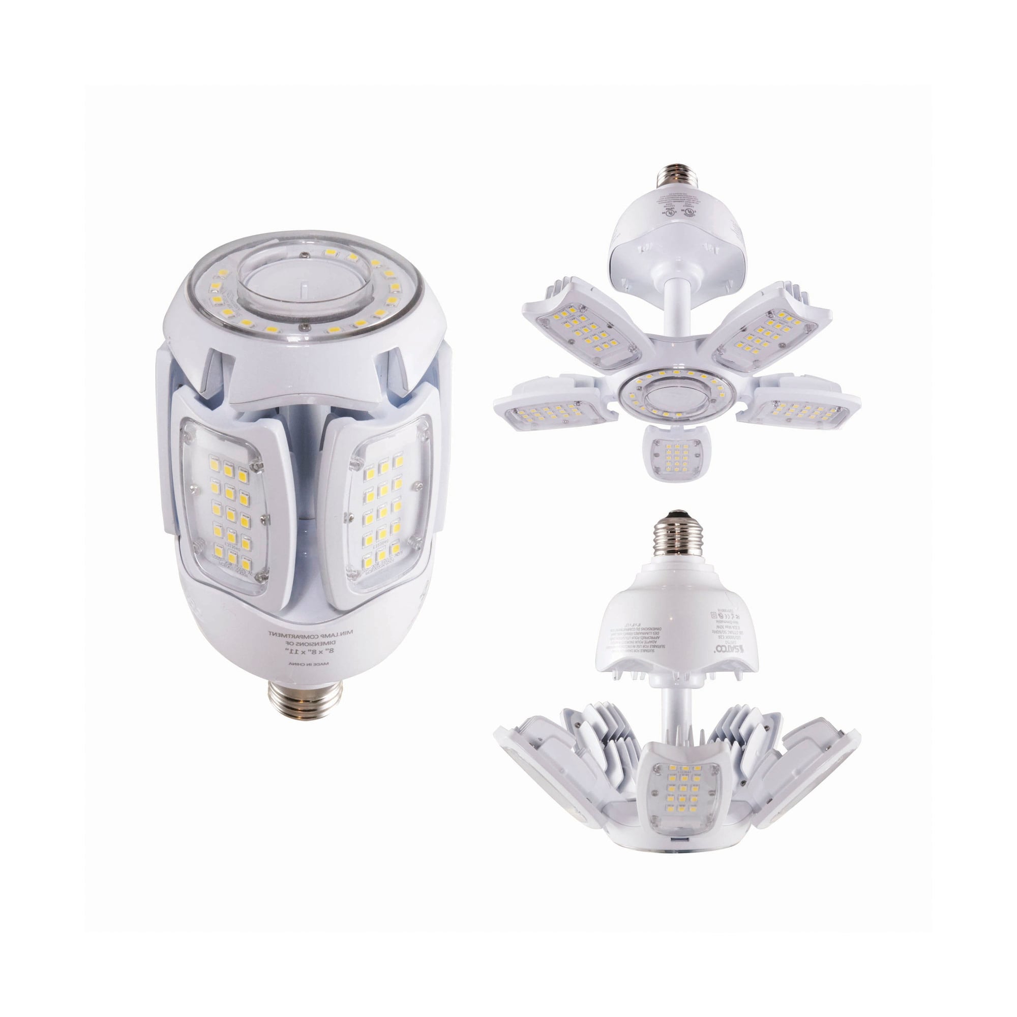 30 Watt LED HID Replacement - 5000K - Medium Base - Adjustable Beam Angle - 100-277 Volts