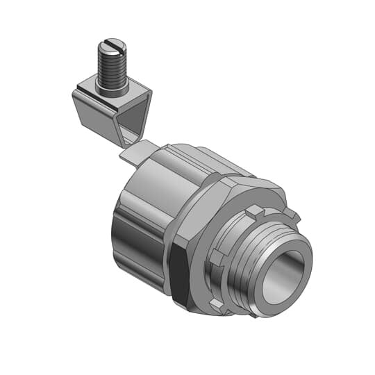 3/4 Inch Aluminum Liquidtight Grounding Connector, Non-insulated
