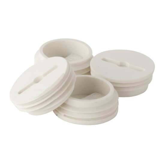 Close-Up Plug, Hub Size 1/2 Inch, White, Non-Metallic