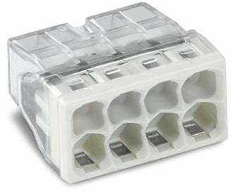 PUSHWIRE®  splicing connector; 8-conductor, light gray