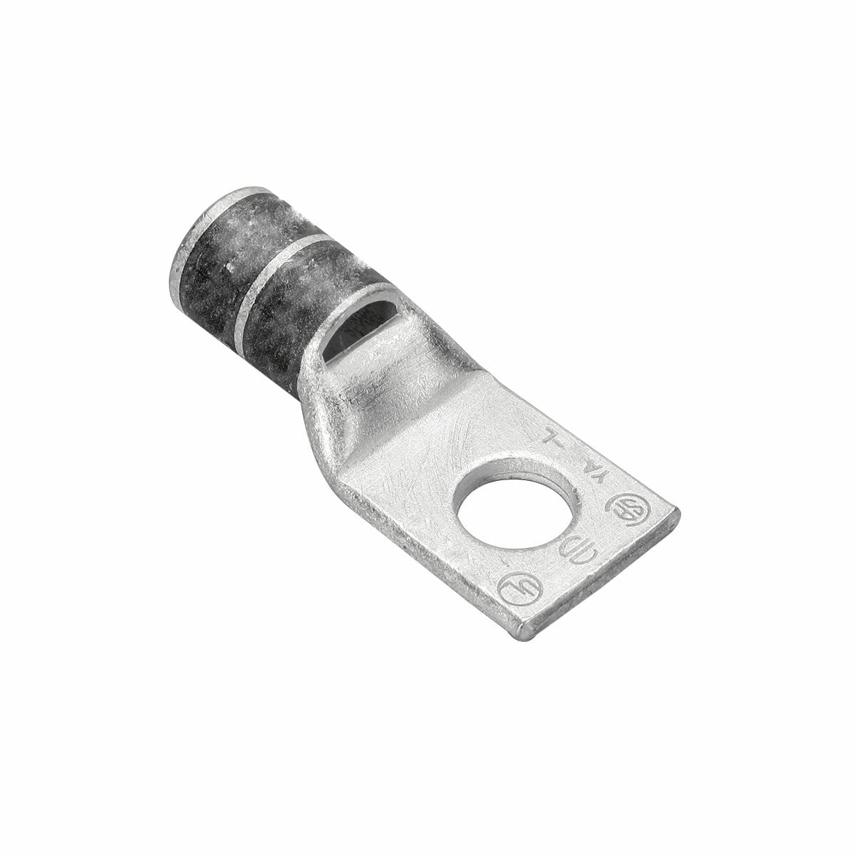 Copper HYLUG? , Single Hole w/ Inspection Window,6 AWG,3/8" Stud,7 index,Blue, Short Barrel,Electro- Tin Plated.