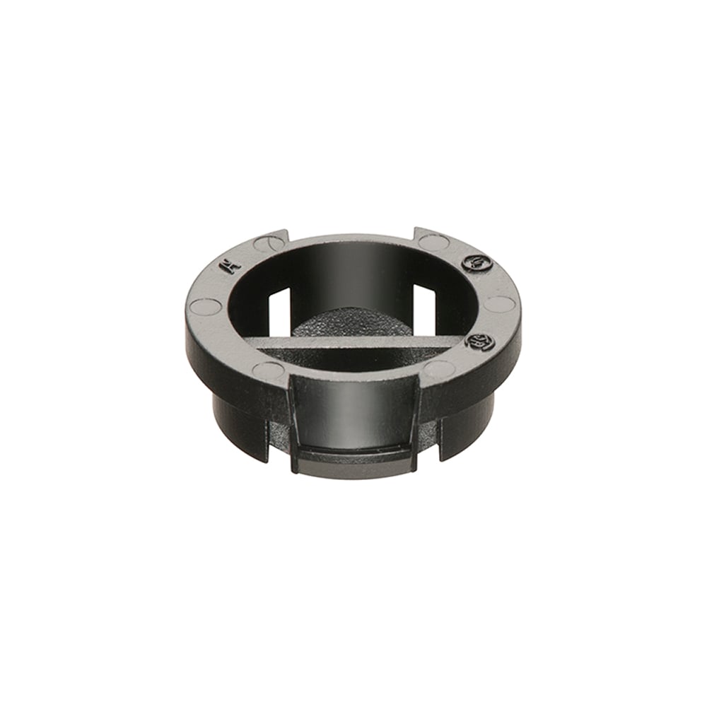 Plastic, 1/2" knockout size Push-in connector with divider to separate cables snaps into knockout using light finger pressure, holds wires securely and is simple to remove with the twist of a screw driver.