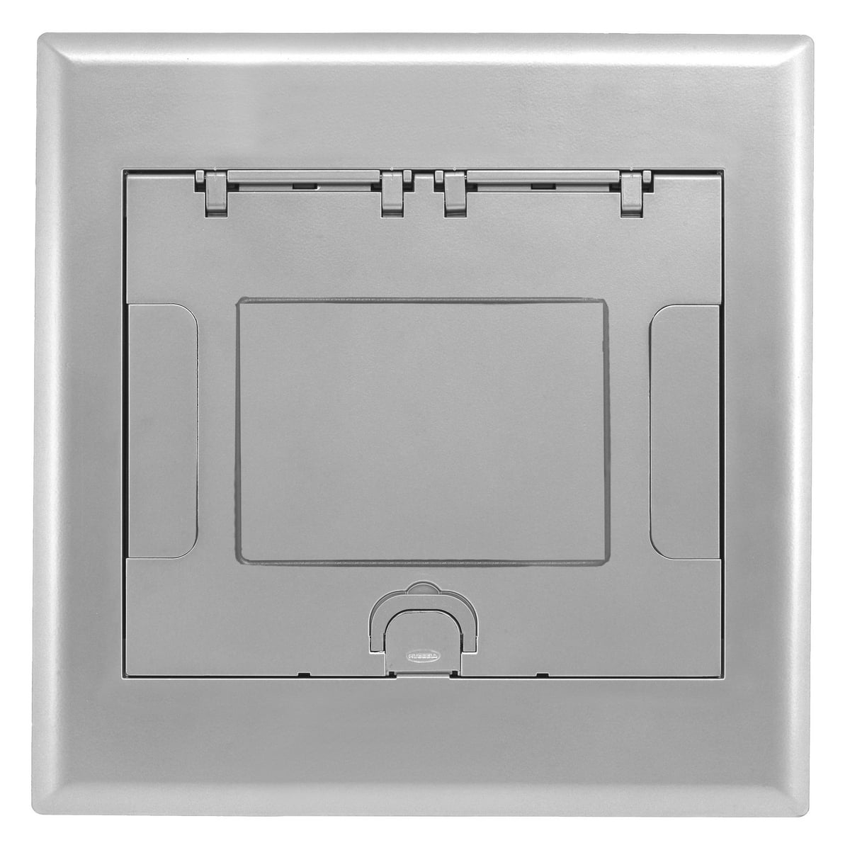 Raised Access or Wooden Floors, Recessed, 4-Gang AFB Series, Cover Assembly, Aluminum Powder Paint Finish with Floor Insert