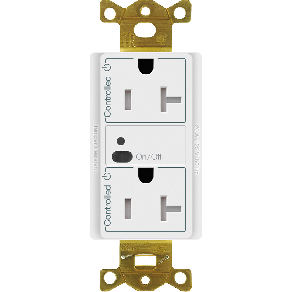 Vive wireless receptacle, 20 A duplex, in white