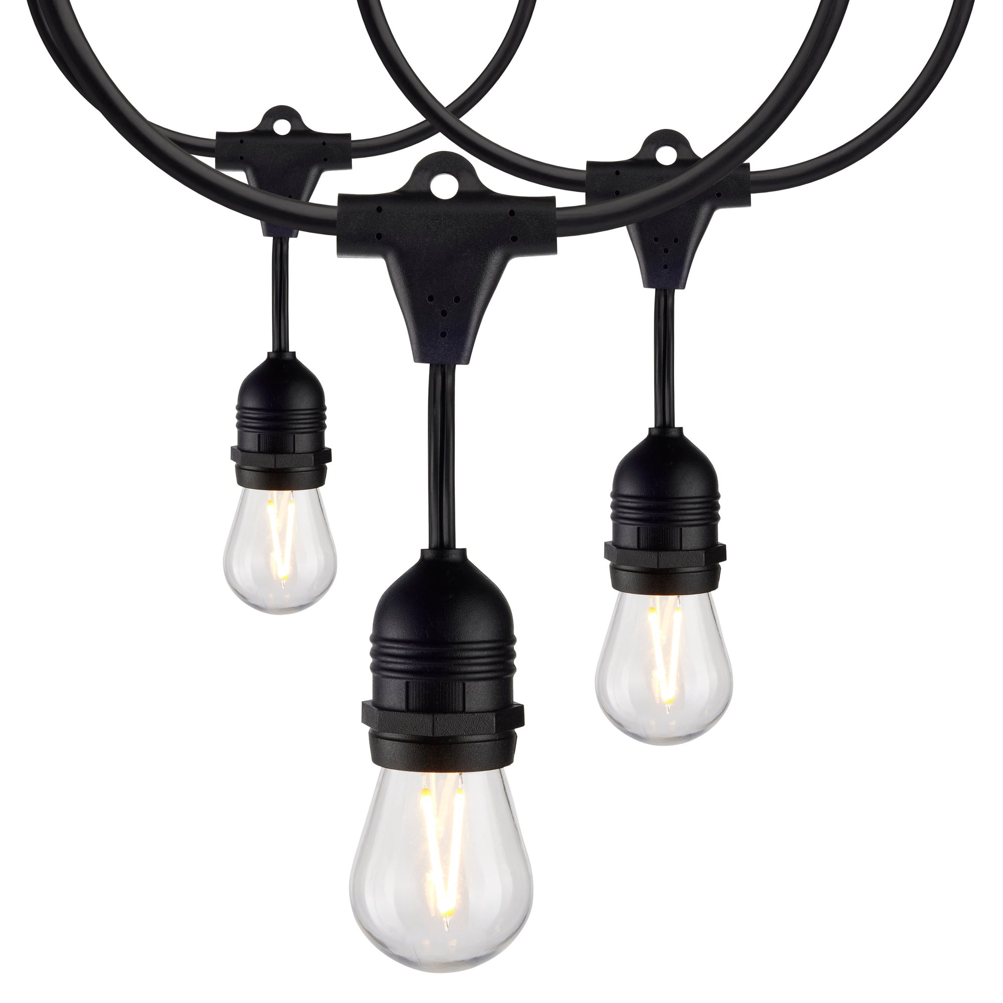 24-Foot LED String Light Fixture with 12-S14 Lamps - 2000K - 120 Volts
