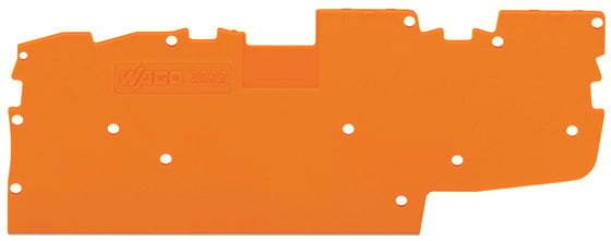 End and intermediate plate; 1 mm thick; orange