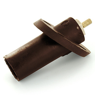 23 Series Single Pole Female Panel Receptacle, Threaded Stud, Taper Nose, 30-Degree, Cam-Type, Industrial Grade, Cable Range- 250-750MCM, 690 Amp - BROWN