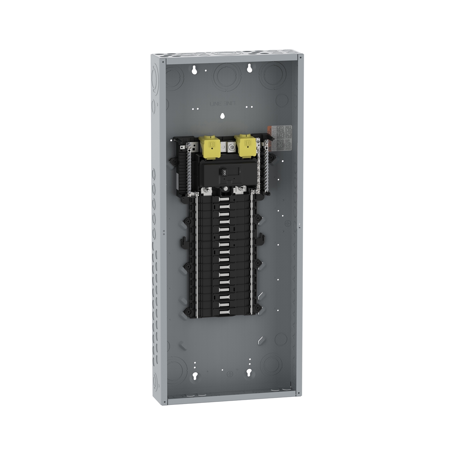 Load center, QO, 1 phase, 32 spaces, 40 circuits, 150A convertible main breaker, PoN, NEMA1