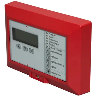 LCD Text Annunciator with Common Controls, English, Red
