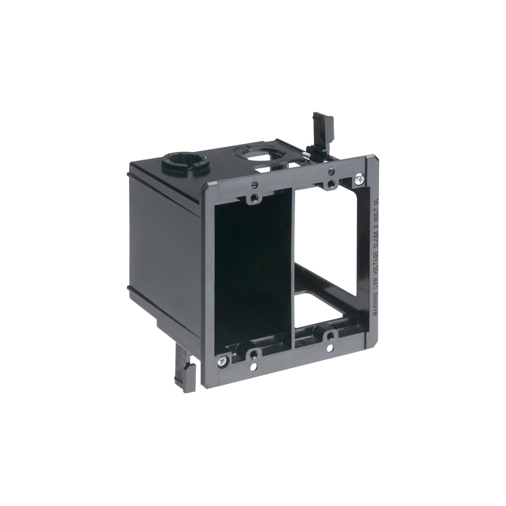 Power and low voltage box for existing construction, nail on. Low voltage side provides combination 1/2" and 3/4" knockout. 2 hour fire rating. 20 cu. in.