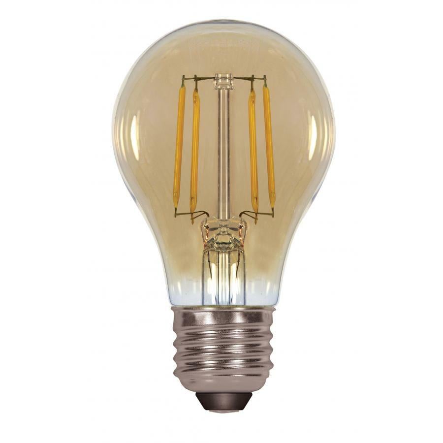 LED Filament, Designation: 4.5W A19 Filalment LED - Amber - Medium Base - 2200K - 120V