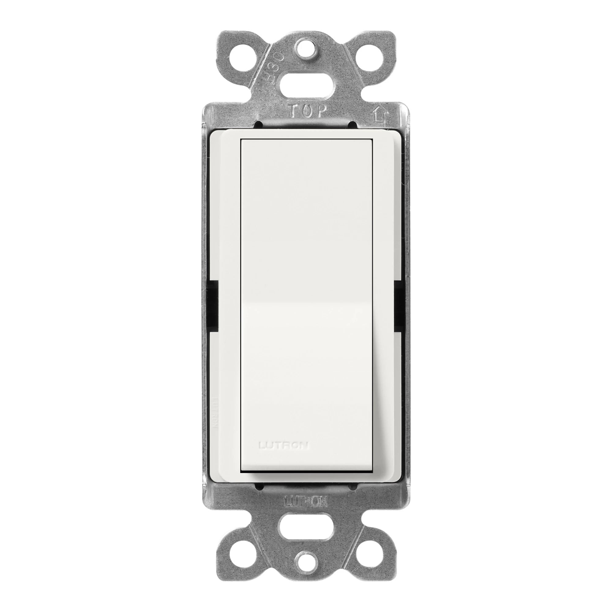 Lutron Claro 15 Amp, 4-Way On/Off Rocker Switch, Architectural White
