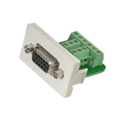 1/3 Insert, 15-Pin DB Connector Mounted 