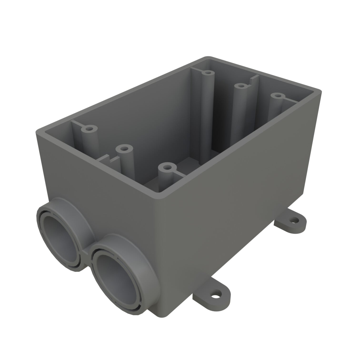 1/2 in PVC FSS Electrical Box, 1-Gang