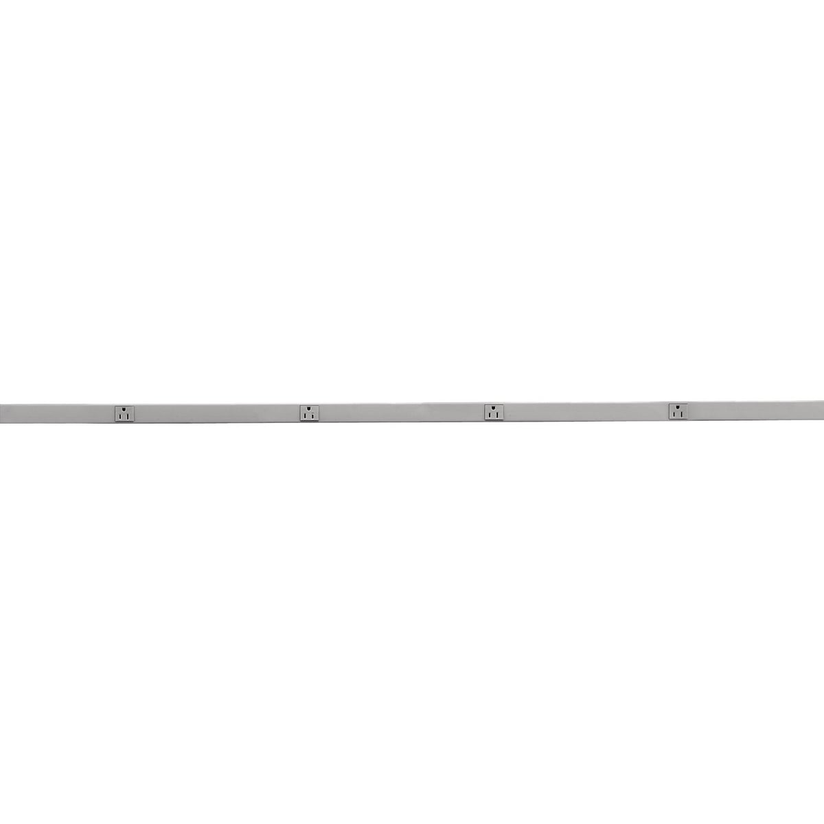 Metal PlugTrak, 15A 1 Circuit, 4 Receptacle, 6' Length, Gray