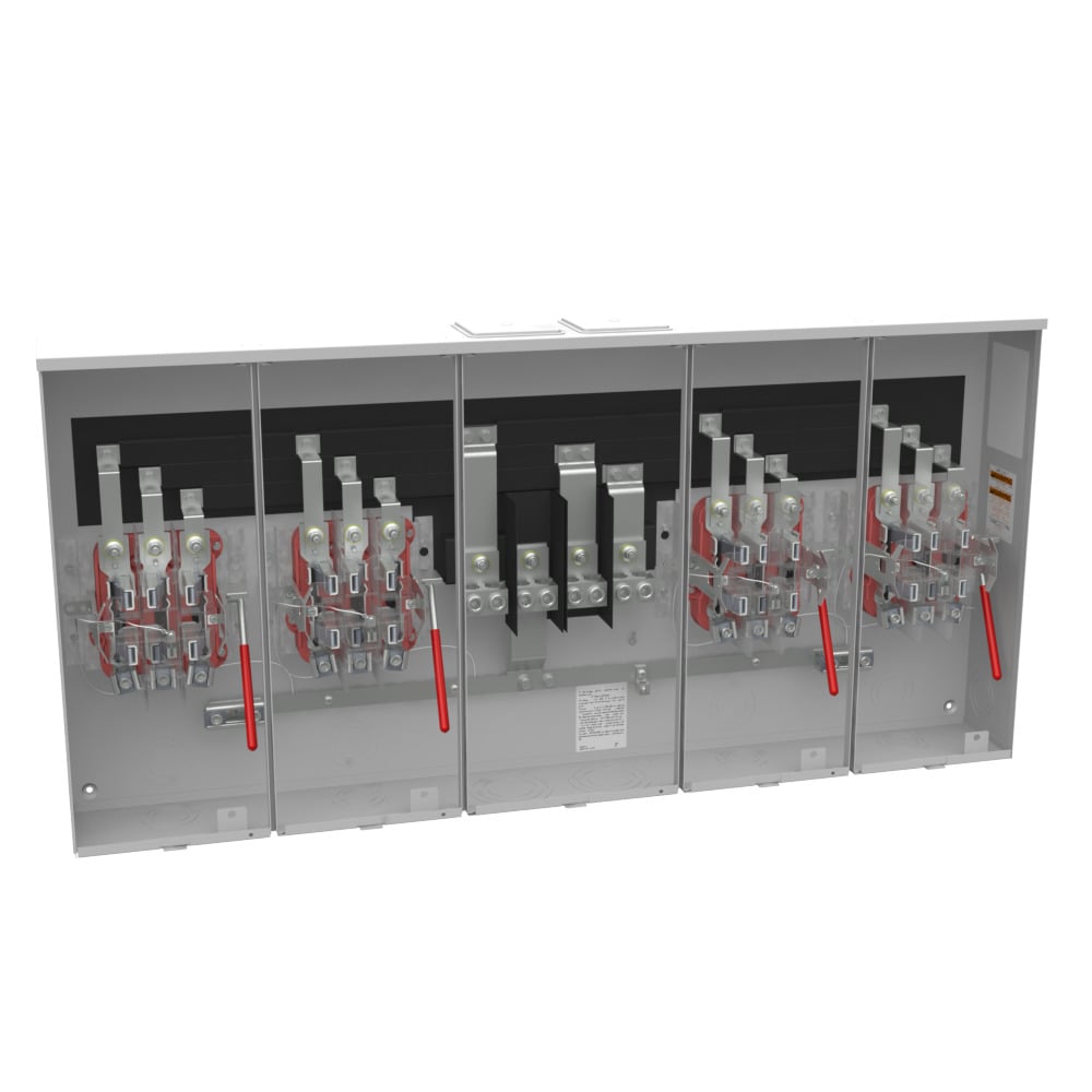 U2734-XT-K8 7 Term, Ringless, 2 Large Closing Plates, Lever Bypass, 4 Position, Double Connector, 4-600 kcmil