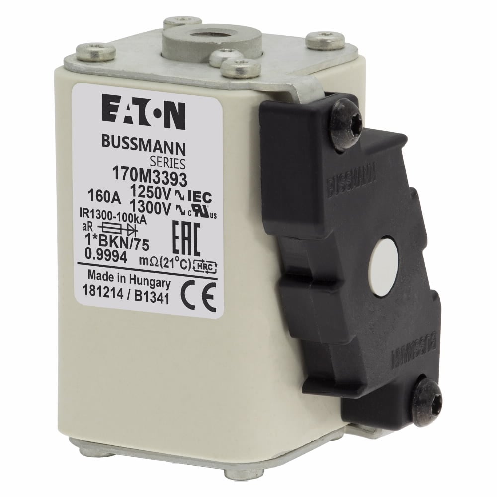 Fuse-link, high speed, 160 A, AC 1250 V, compact size 1, 45 x 59 x 75 mm, aR, IEC, UL, single indicator