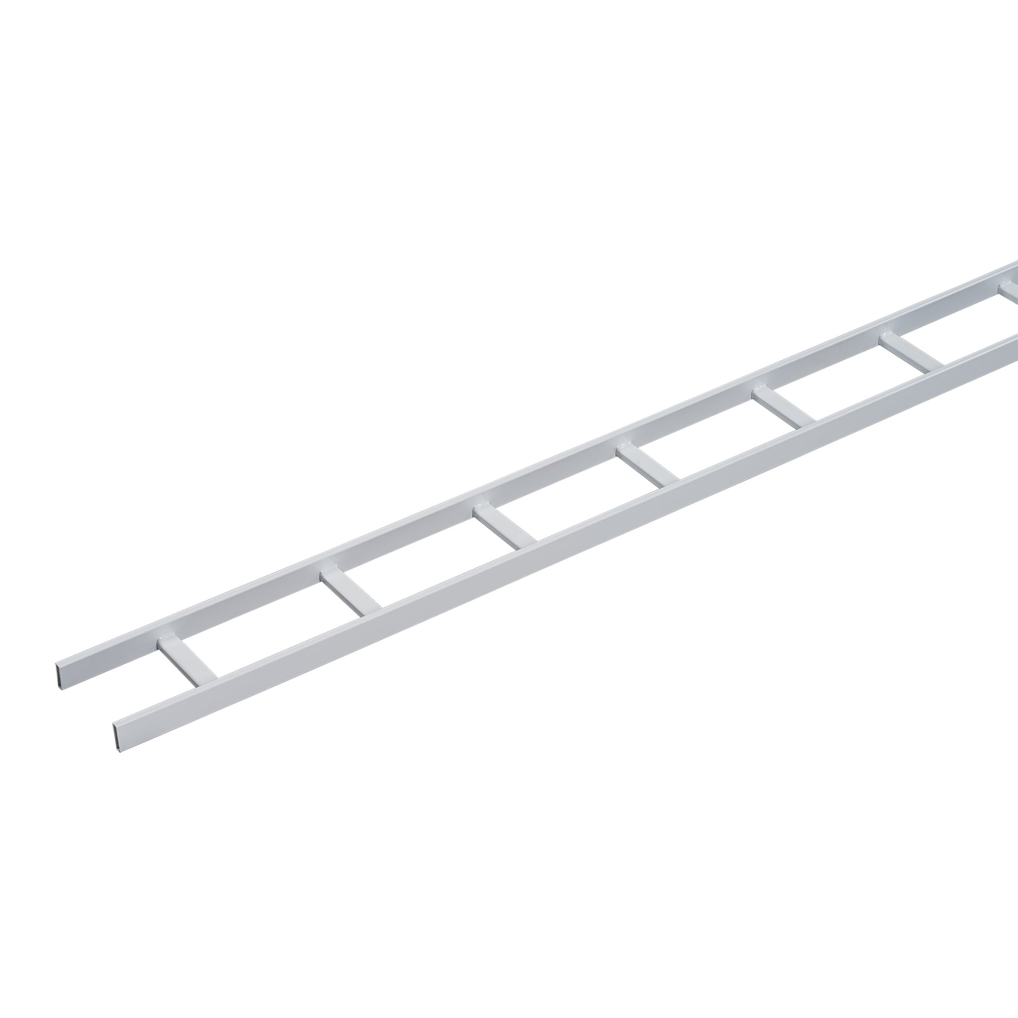 Ladder Rack Straight Sections (cULus Classified), 12.00 wide, White, Steel