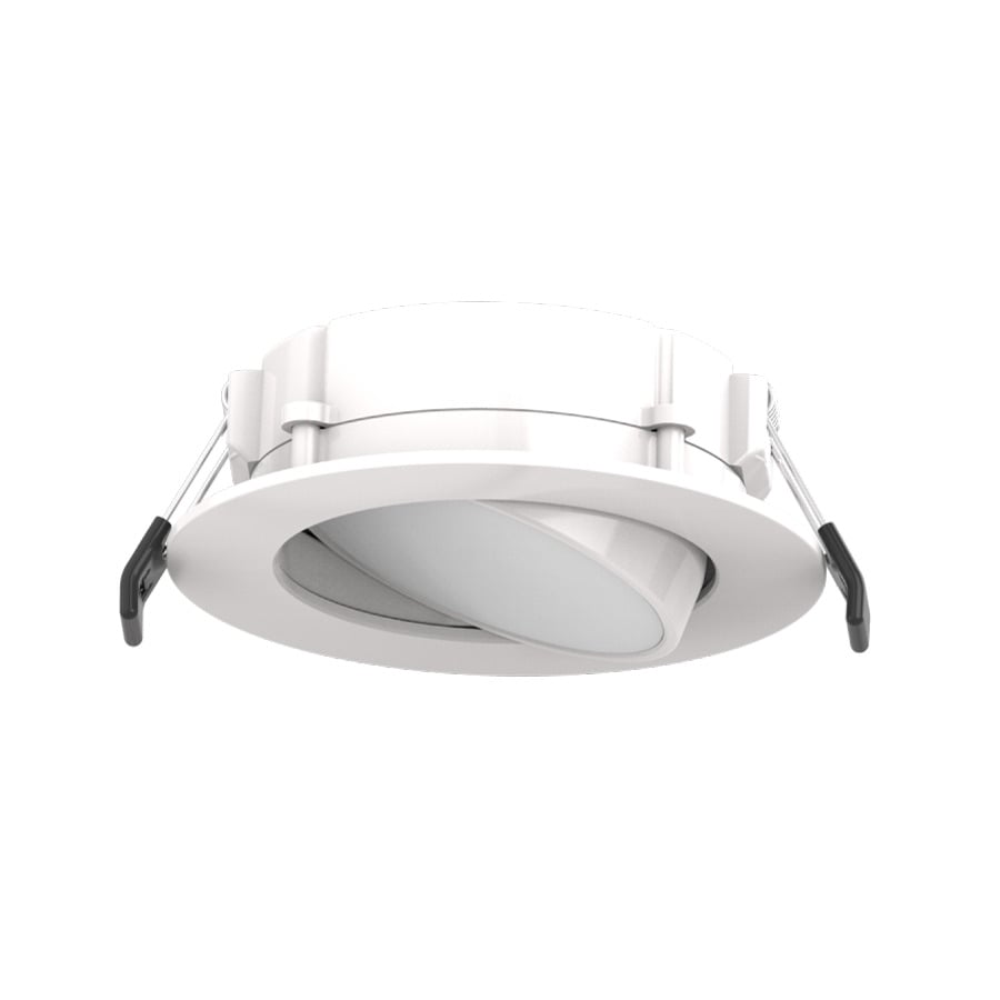 GIMBAL WAFER FA 4" ROUND 9W 650LM CRI90 5CCT 120V TRIAC SMOOTH WHITE