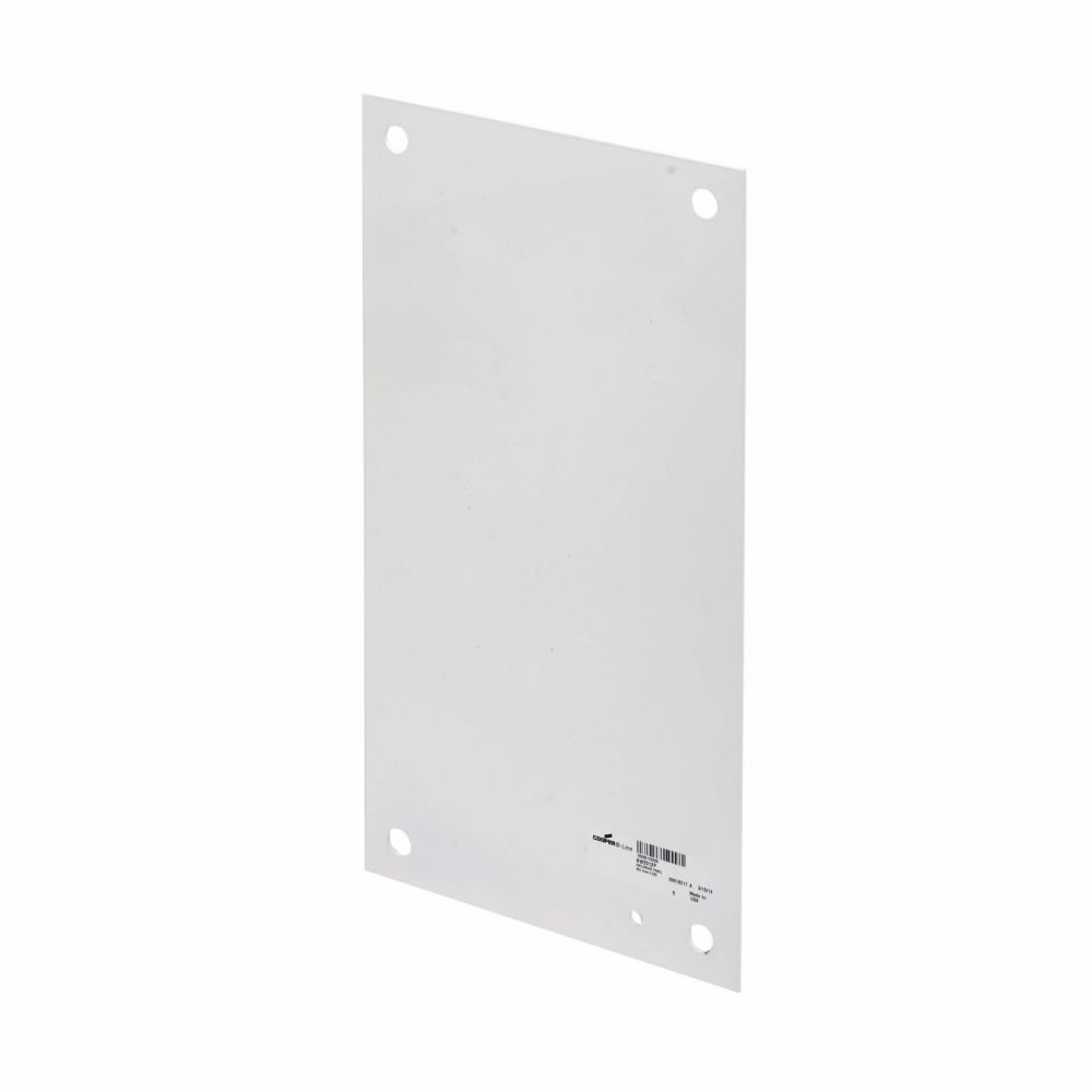 Eaton B-Line series premier series accessories, NEMA 1 rated, White powder coated, Used for installation in type 1 medium enclosures, Steel, NEMA flat panel, Premier series accessories, Panel, 12 gauge
