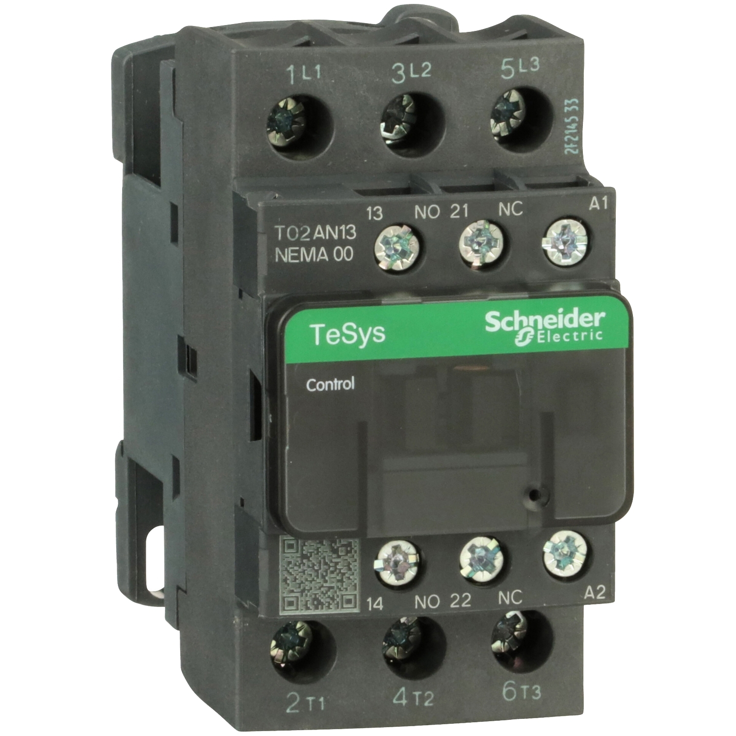 Contactor, Tesys N Contactors, nonreversing, 3P, 3phase, 9A, 2HP at 460VAC, NEMA size 00, 120VAC 50/60Hz coil, open