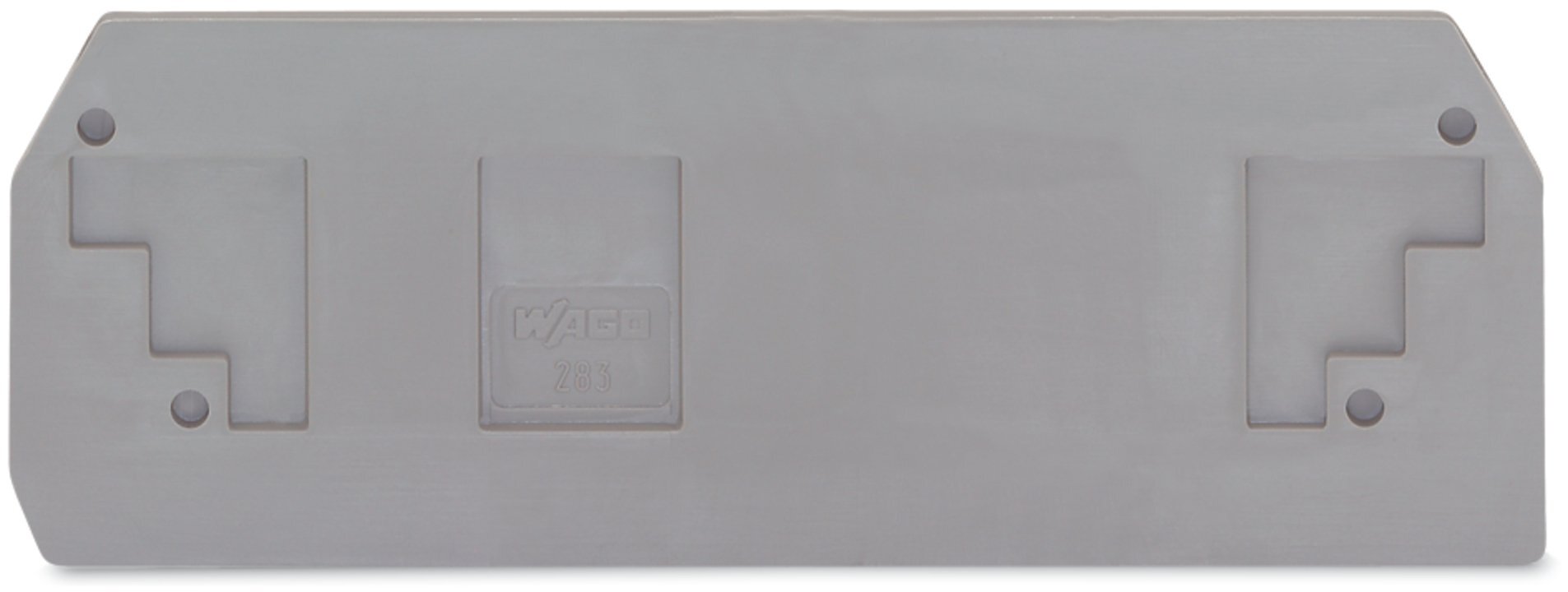 End and intermediate plate; 2.5 mm thick; gray