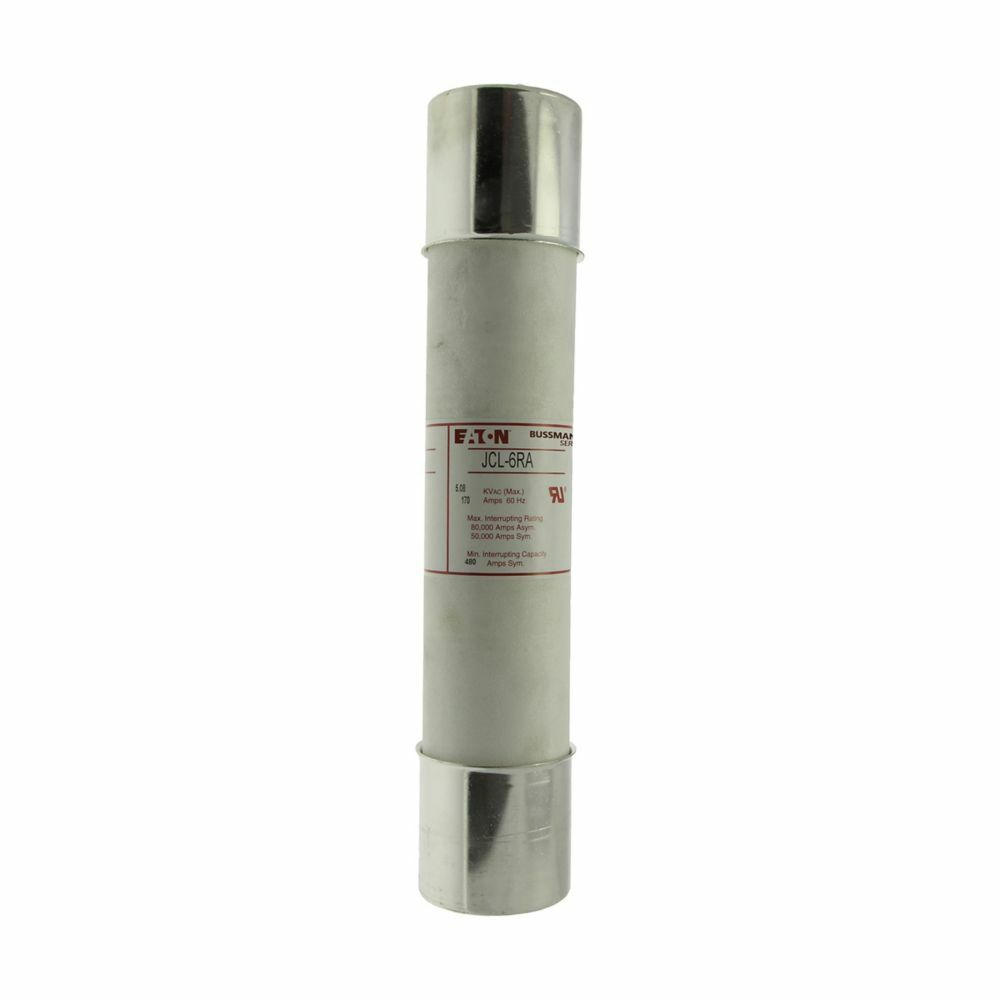 Current limiting, MV motor controllers, 150A (Symmetrical- 50,000A), 4800V, Maximum- 80,000A (Asymmetrical), minimum- 16410A (Symmetrical), Class R, Single Barrel, Open fuse, Ferrule end X ferrule end, 5080V Max Design Voltage, Short