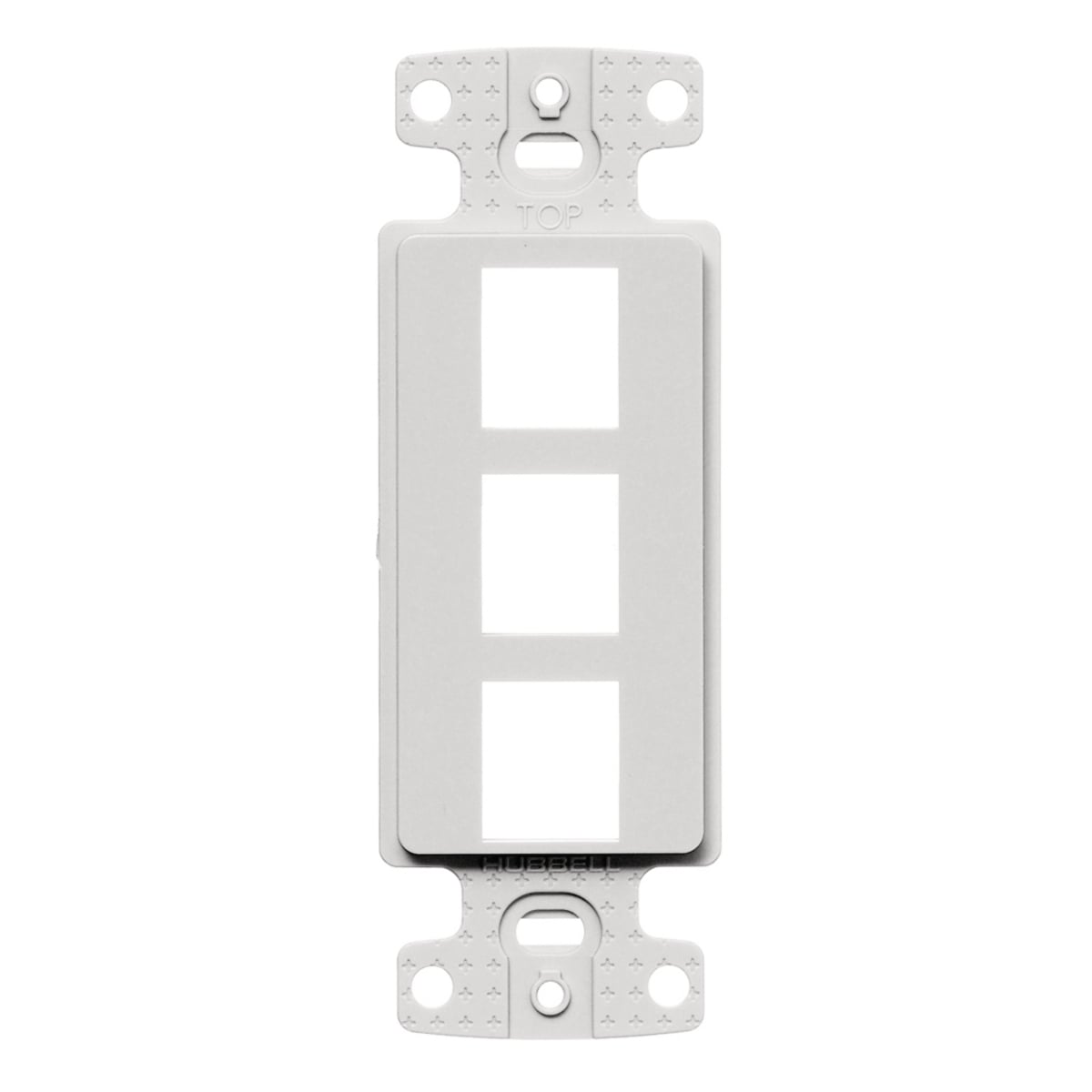 NetSelect Products, Plate Decorator Frame, Keystone, 3-Port, White