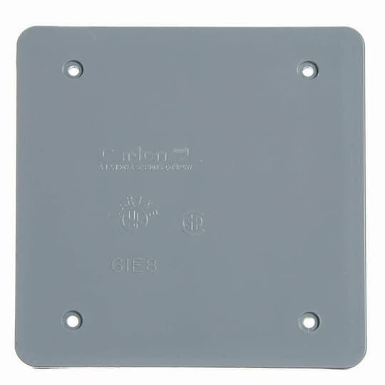 2-gang weatherproof Blank Cover - Gray