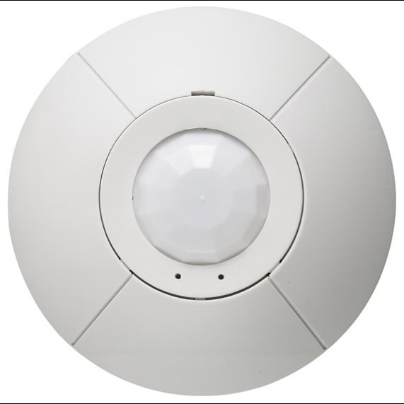 Lutron LOS Series CLNG-mount Occupancy Sensor, Passive infrared self-adaptive, White finish only, 20-24VDC in white, 1500 FT coverage, 360 degree field of view