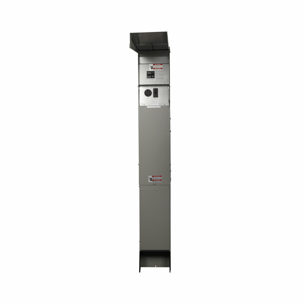 Eaton pedestal mount , Unmetered, 20A, 20A, 20A, Non-ground fault, Non-ground fault, Non-ground fault, Top, Pedestal, Circuits: 4, NEMA 5-20R2GFI WRTR, NEMA 5-20R2GFI WRTR , NEMA 5-20R2GFI WRTR, 3, 3, 3, 125V, 125V, 125V