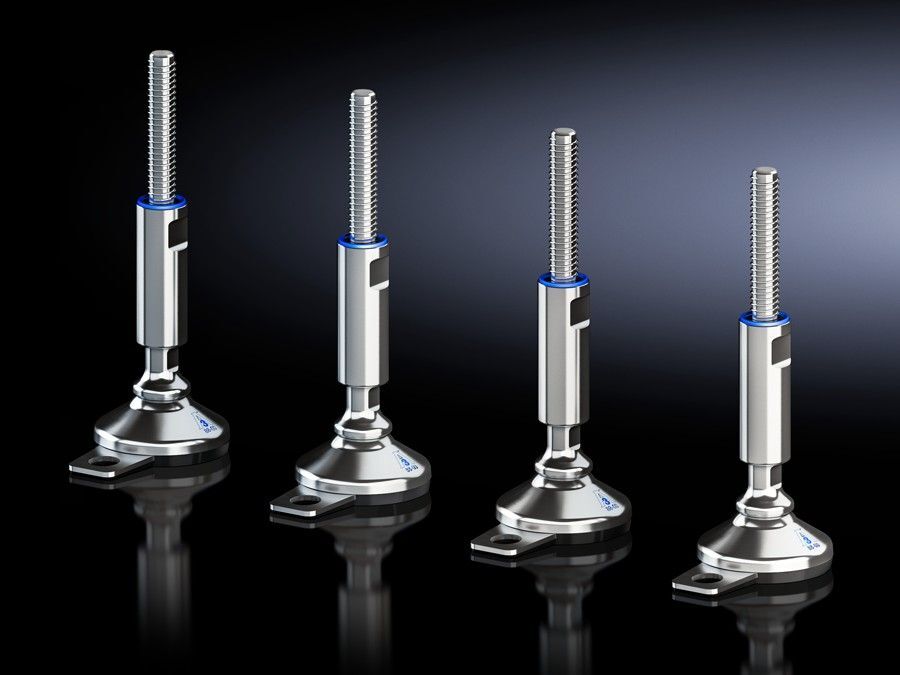 HD Levelling foot, with base mount, Stainless steel 1.4301