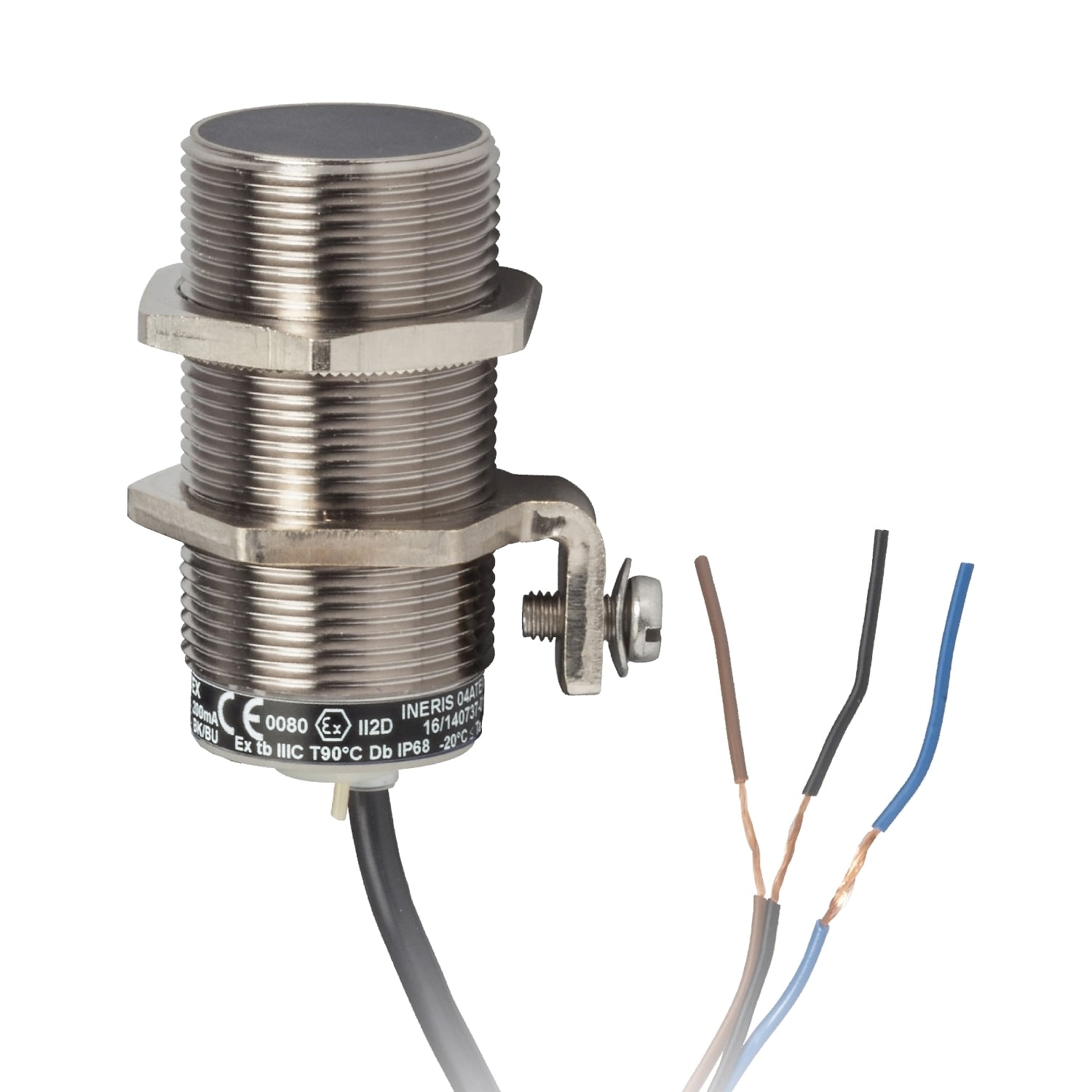 Inductive proximity sensors XS for hazardous area dust, M30, Sn15mm, 12...48 VDC, NO, cable 10 m