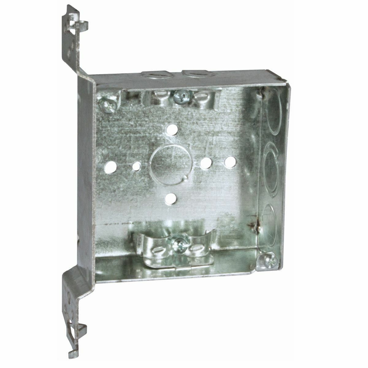 4 In. Square Boxes, 1-1/2 In. Deep - Welded with NMSC Clamps, 600V, FS,Flush