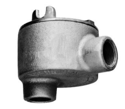 GUAB690 Condulet Type E Shape B Conduit Outlet Box, 1-1/4 in, 5 in Cover Opening, 27.5 cu-in, Natural